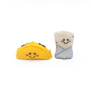 Cat Toys: ZippyClaws Cat Toy NomNomz Taco & Burrito 2-Pack