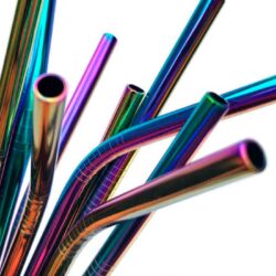 Stainless-Steel Drinking Straws – 4 piece (Rose Gold)