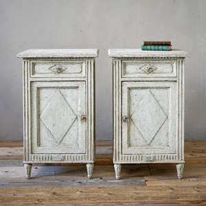 Products: Directoire Painted Bedside Cabinets