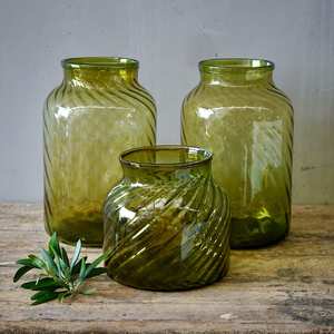 Large Vintage Glass Jars / Vases