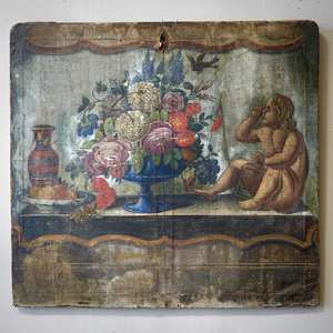 18th Century French Decorative Dessus-de-Porte Painting