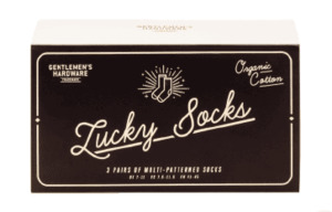 Products: GENTLEMEN'S HARDWARE LUCKY SOCKS - 3 PACK - Barclae Ridge Gift Solutions