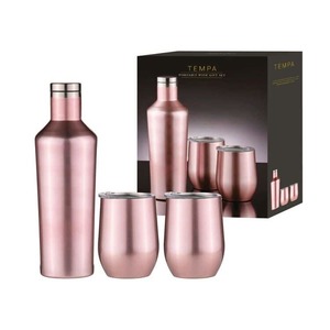 Products: AURORA PORTABLE WINE GIFT SET - Rose - Barclae Ridge Gift Solutions