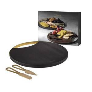 Products: ORSON3 PIECE CHEESE SET - Black - Barclae Ridge Gift Solutions