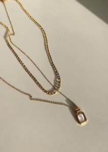 Necklaces: Anke Chain Necklace - Mother Of Pearl