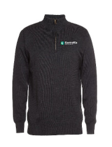 Corporate 1/2 zip jumper Charcoal