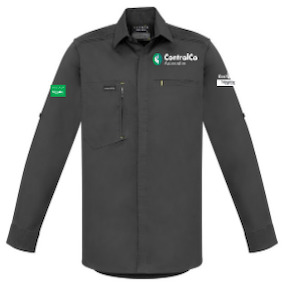 Mens long sleeves streetworx shirt Charcoal