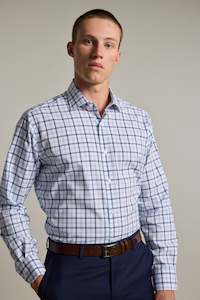 Mens Classic Fit Shirts: Wesley Check Business Shirt