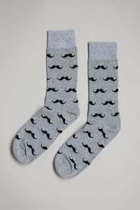Mens Socks: Moustache Sock