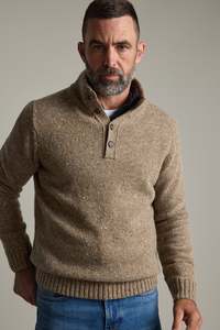 Redford Woollen Half Button Sweater