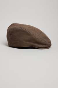 Clinton Linen Twill Flat Cap