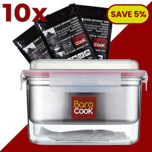 Containers: Container 1200ml with 10-pack of 50g Heating Packs