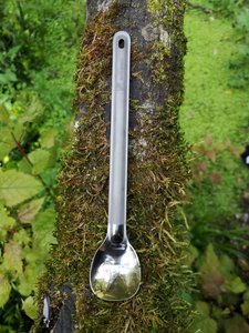 Titanium Polished Long Spoon - Barrett Outdoors