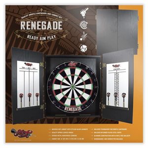 Products: Dart Board Set – Renegade board & cabinet