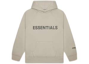 Fear of God Essentials Pullover Hoodie Applique Logo Olive/Khaki