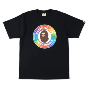 Bape: BAPE Rainbow Busy Works Tee Black