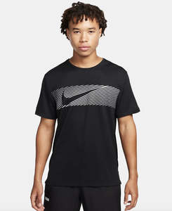 Nike Miler Flash Men's Dri-FIT UV Short-Sleeve Black