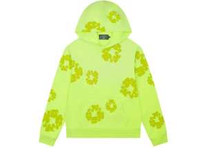 Denim Tears: Denim Tears Mono Cotton Wreath Hoodie Neon Green