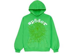 Sp5der: Sp5der Legacy Hoodie Green