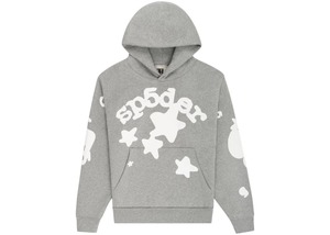 Sp5der: Sp5der Beluga Hoodie Dark Grey Heather