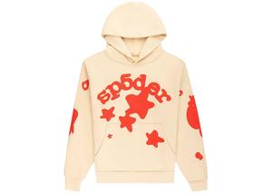 Sp5der: Sp5der Beluga Hoodie Cream