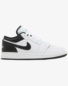 7y: Air Jordan 1 Low GS White Black