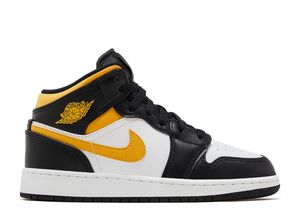7y: Air Jordan 1 Mid GS Black University Gold