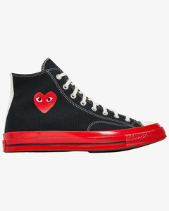 10w: Comme des Garcons Play x Coverse Chuck 70 High Black Red