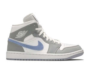 Us5: Wmns Air Jordan 1 Mid Wolf Grey Aluminum