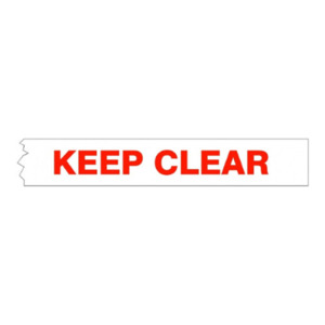 Products: Keep Clear Non Adhesive Barrier Tape 75mm x 300 Metres - Basepoint Trade Supplies Depot