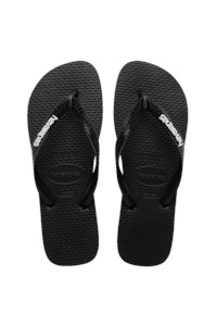 Jandals: HAVAIANAS Logo Filete Black White Black