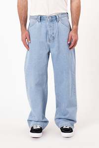 Jeans: ABRAND A6 Baggy John Bleach Blue