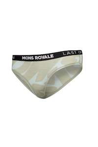 Underwear Womens: MONS ROYALE Womens Folo Brief Logo Aop Signal Lost Glacier