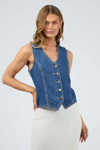 ALL ABOUT EVE Korin Vest Blue