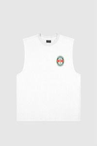 Mens Singlets Tanks: HUFFER Offload Hfr Tank Chalk