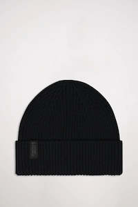 Beanies: MONS ROYALE Unisex Fjord Merino Beanie Vert Lock Up Black