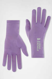 Gloves: MONS ROYALE Unisex Volta Merino Glove Liners Vert Lock Up Lupin