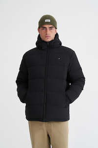 HUFFER Mens Classic Down Jacket Black