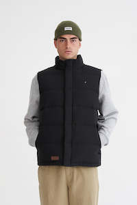 HUFFER Mens Classic Down Vest Black
