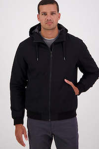 Hoodies Mens: SWANNDRI Whitlow V2 Mens Canvas Hoodie Black