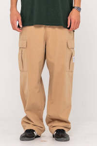 Pants Mens: RUSTY Commando Cargo Pant Light Khaki