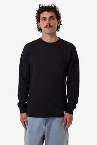 THRILLS Adapted Waffle Long Sleeve Faded Black