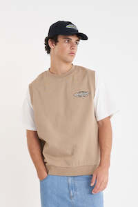 HUFFER Alta Mens Block Vest Desert