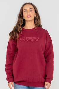 Crews Womens: RUSTY California Crew Fleece Rhubarb