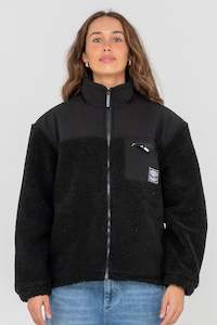 Crews Womens: RUSTY Tonal Division Full Zip Polar Fleece Carbon