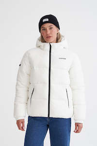 HUFFER Womens Street Puffer Jacket White