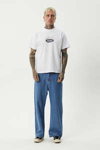 Afends: AFENDS Fast Forward Heavy Boxy Fit Tee White