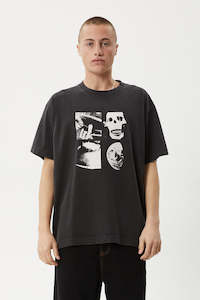 AFENDS New And Clear Heavy Box Fit Tee Stone Black