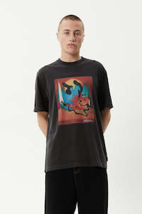 Afends: AFENDS Apocalypso Retro Fit Tee Stone Black