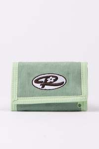 Wallets Unisex: Rusty Wildflower Cord Tri Fold Wallet Faded Pistachio